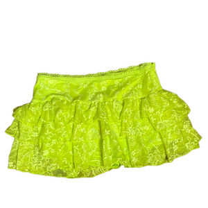 🎀 Lace Ruffle Mini Skirt W/ Shorts 🎀 Neon Green Skort